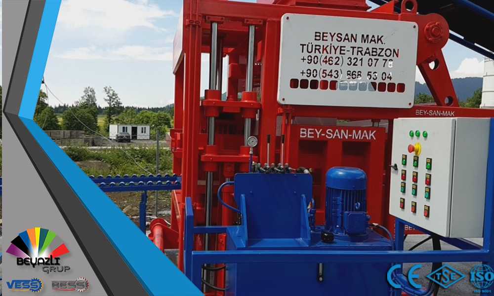 Вибропресс для производства стеновых блоков с оборудованием